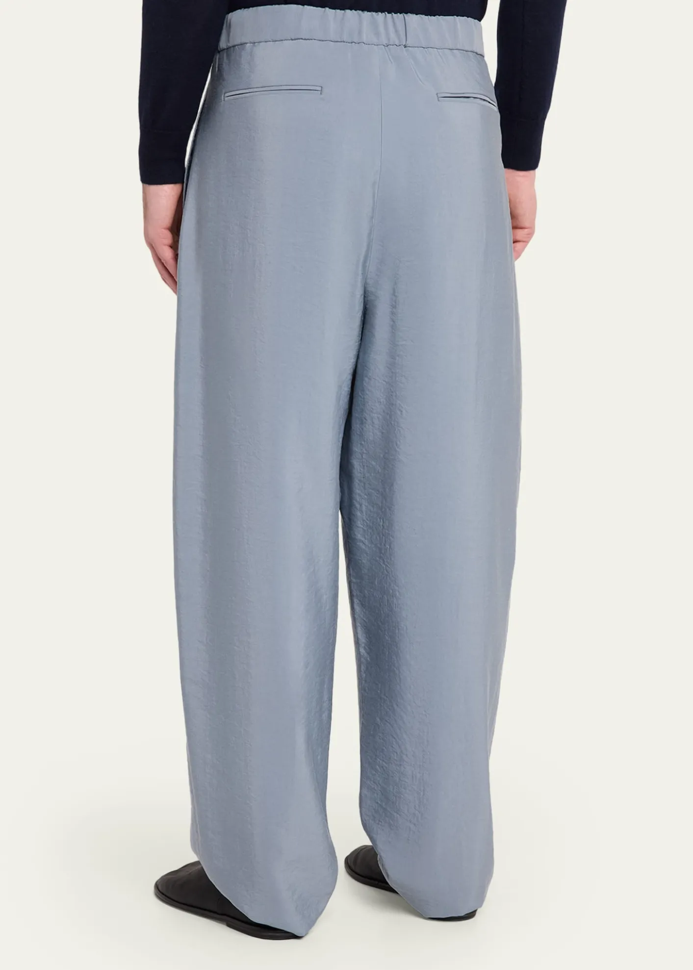 Giorgio ArmaniMen's Silk Wide-Leg Trousers