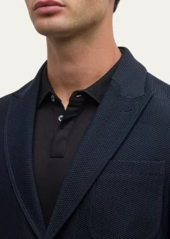 Giorgio ArmaniMen's Single-Breasted Rice Stitch Sport Coat