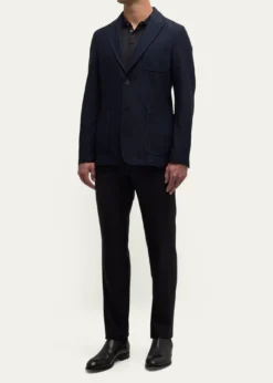 Giorgio ArmaniMen's Single-Breasted Rice Stitch Sport Coat