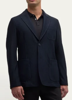 Giorgio ArmaniMen's Single-Breasted Rice Stitch Sport Coat