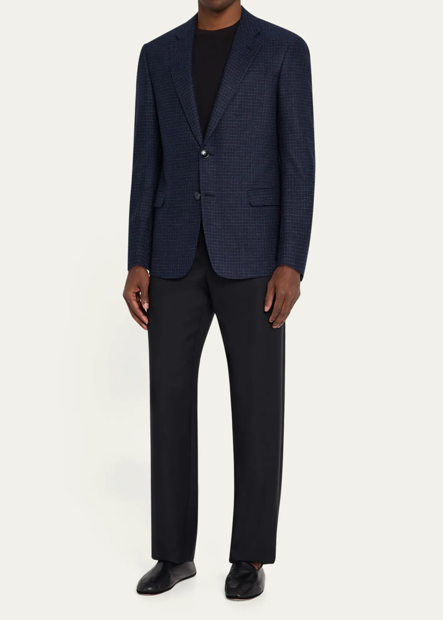 Giorgio ArmaniMen's Soft Line Check Single-Breasted Sport Coat