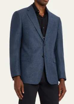 Giorgio ArmaniMen's Soft Line Chevron Single-Breasted Sport Coat