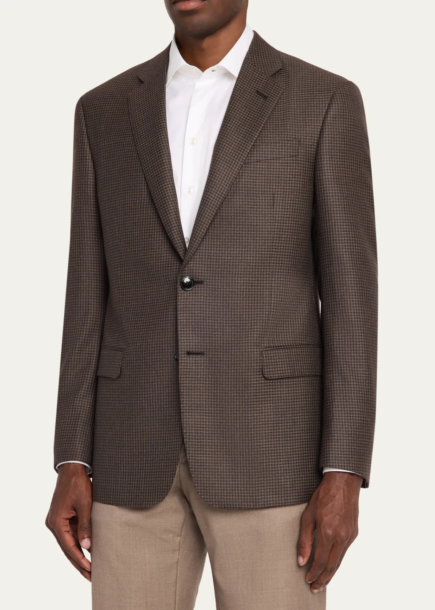 Giorgio ArmaniMen's Soft Line Houndstooth Single-Breasted Sport Coat