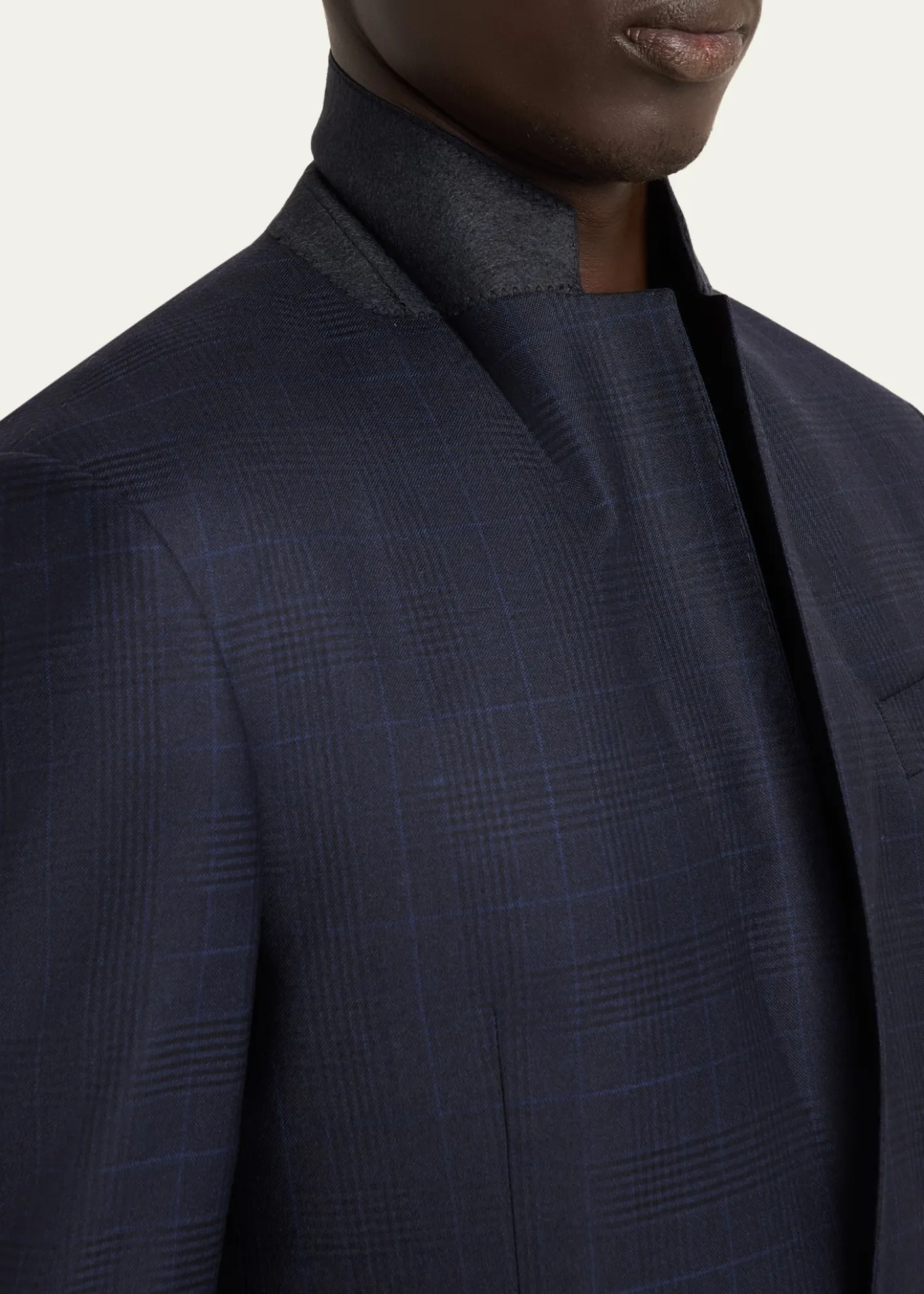 Giorgio ArmaniMen's Soft Prince of Wales Single-Breasted Sport Coat