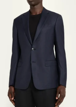 Giorgio ArmaniMen's Soft Prince of Wales Single-Breasted Sport Coat