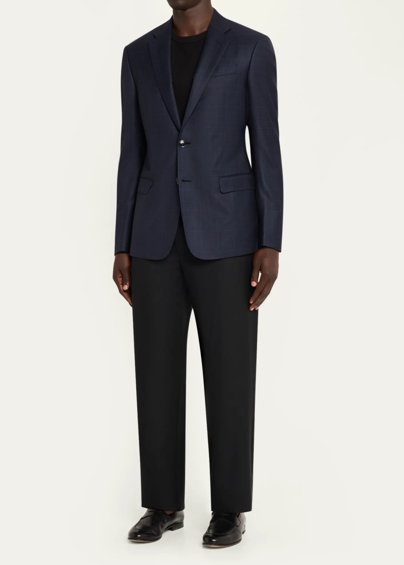 Giorgio ArmaniMen's Soft Prince of Wales Single-Breasted Sport Coat