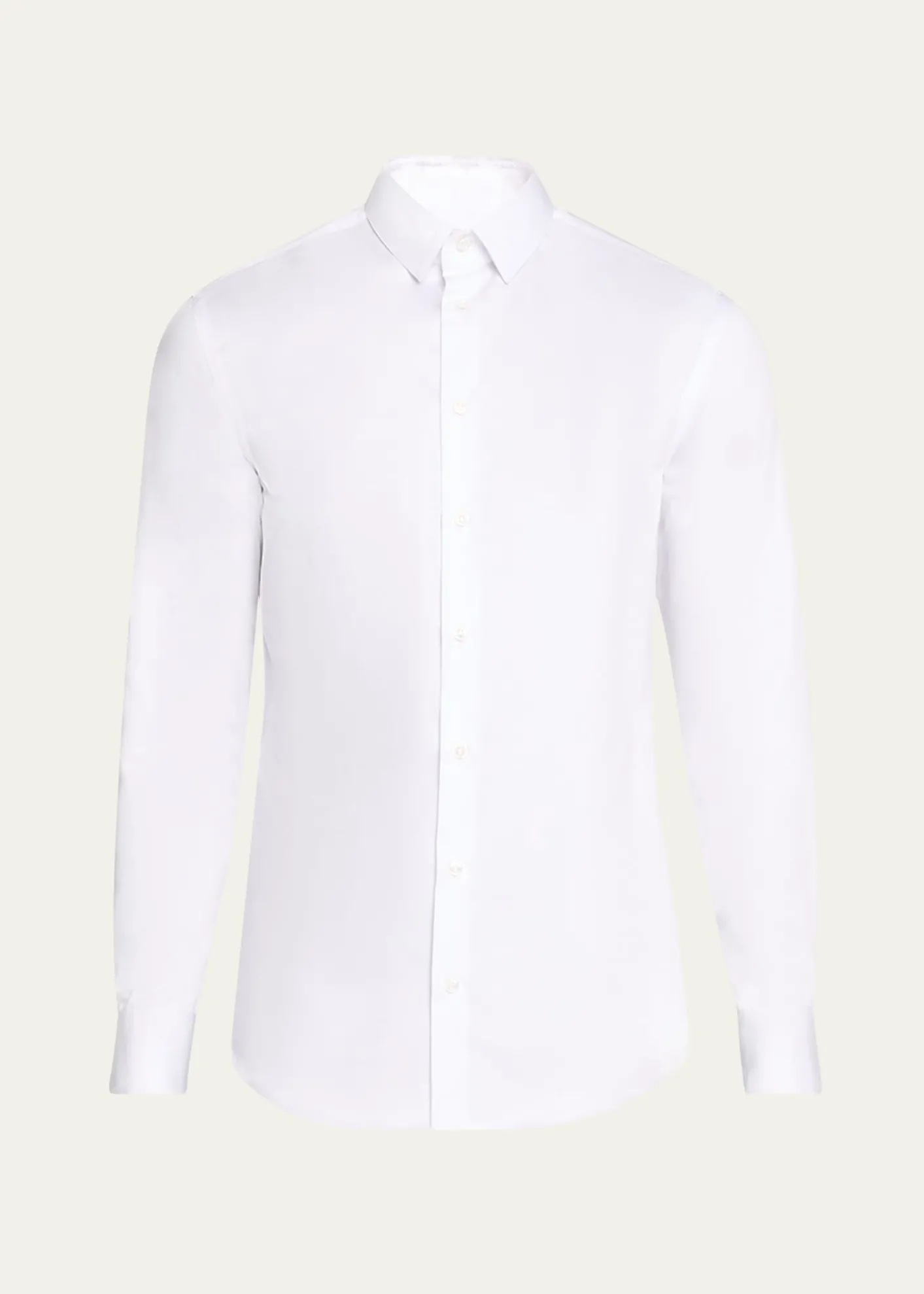 Giorgio ArmaniMen's Solid Cotton Sport Shirt