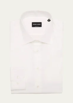 Giorgio ArmaniMen's Solid Cotton Dress Shirt