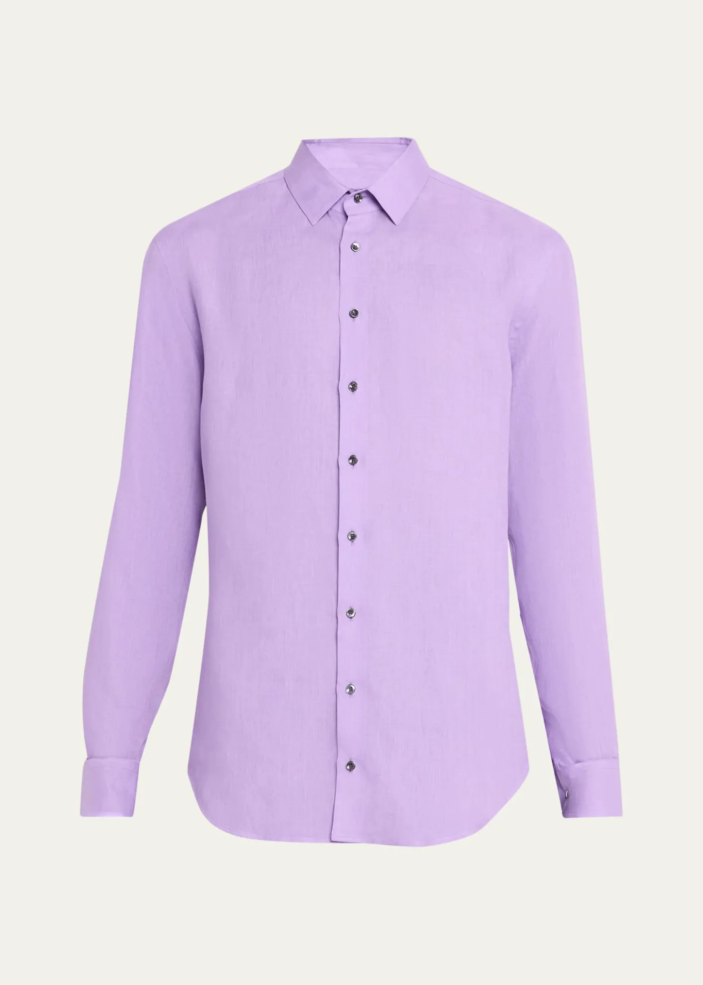 Giorgio ArmaniMen's Solid Linen Classic-Fit Sport Shirt
