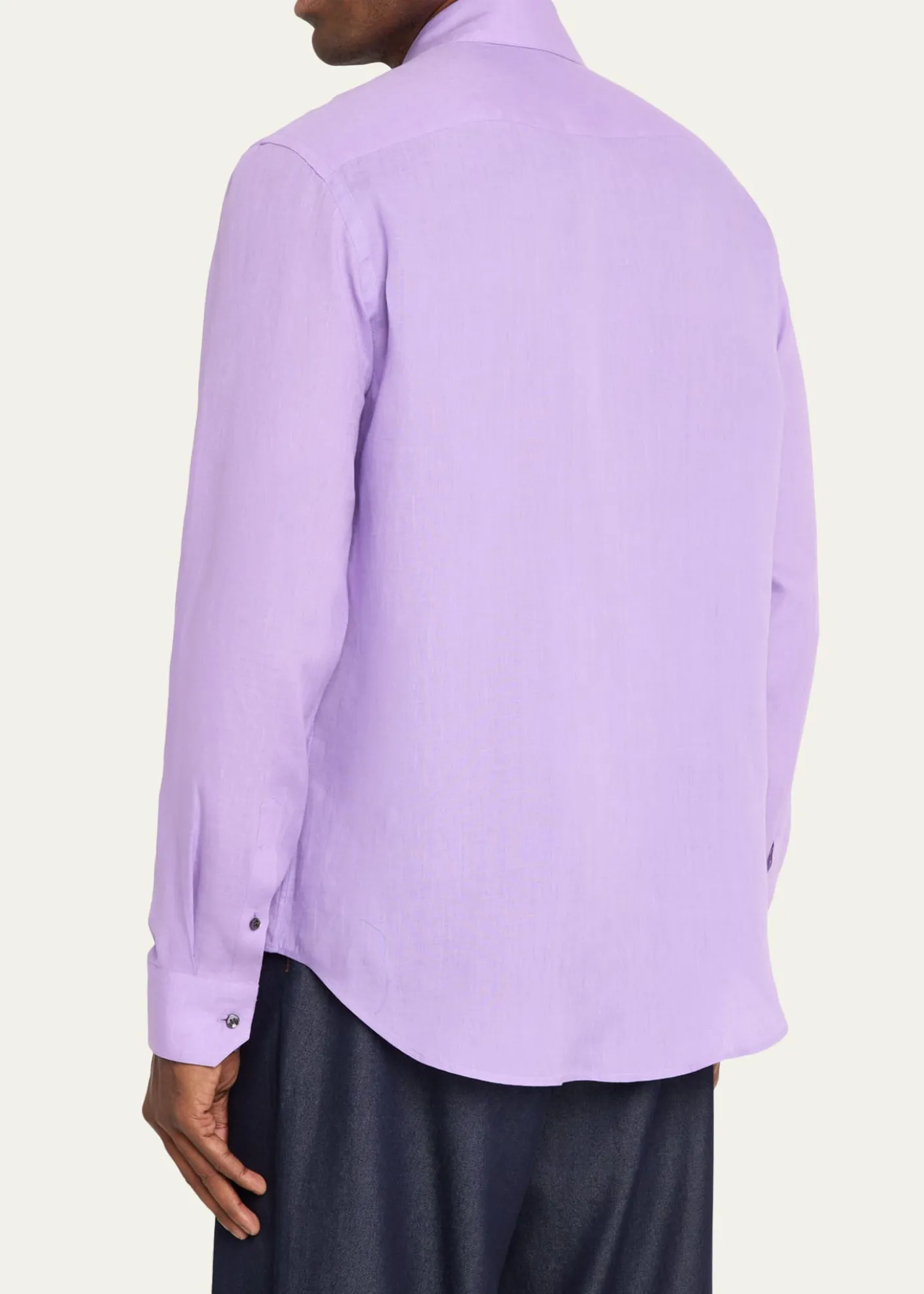 Giorgio ArmaniMen's Solid Linen Classic-Fit Sport Shirt