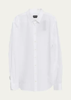 Giorgio ArmaniMen's Solid Seersucker Sport Shirt