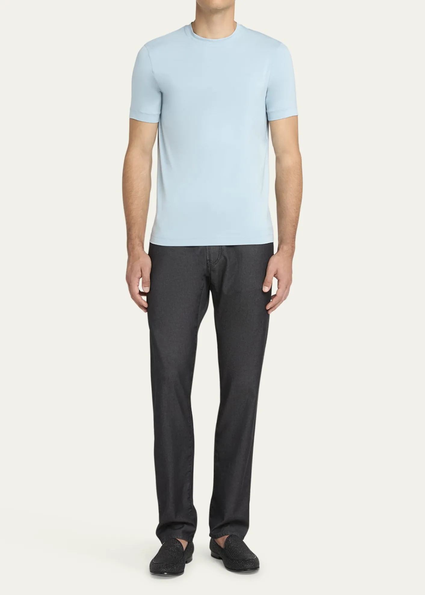 Giorgio ArmaniMen's Solid Short-Sleeve T-Shirt