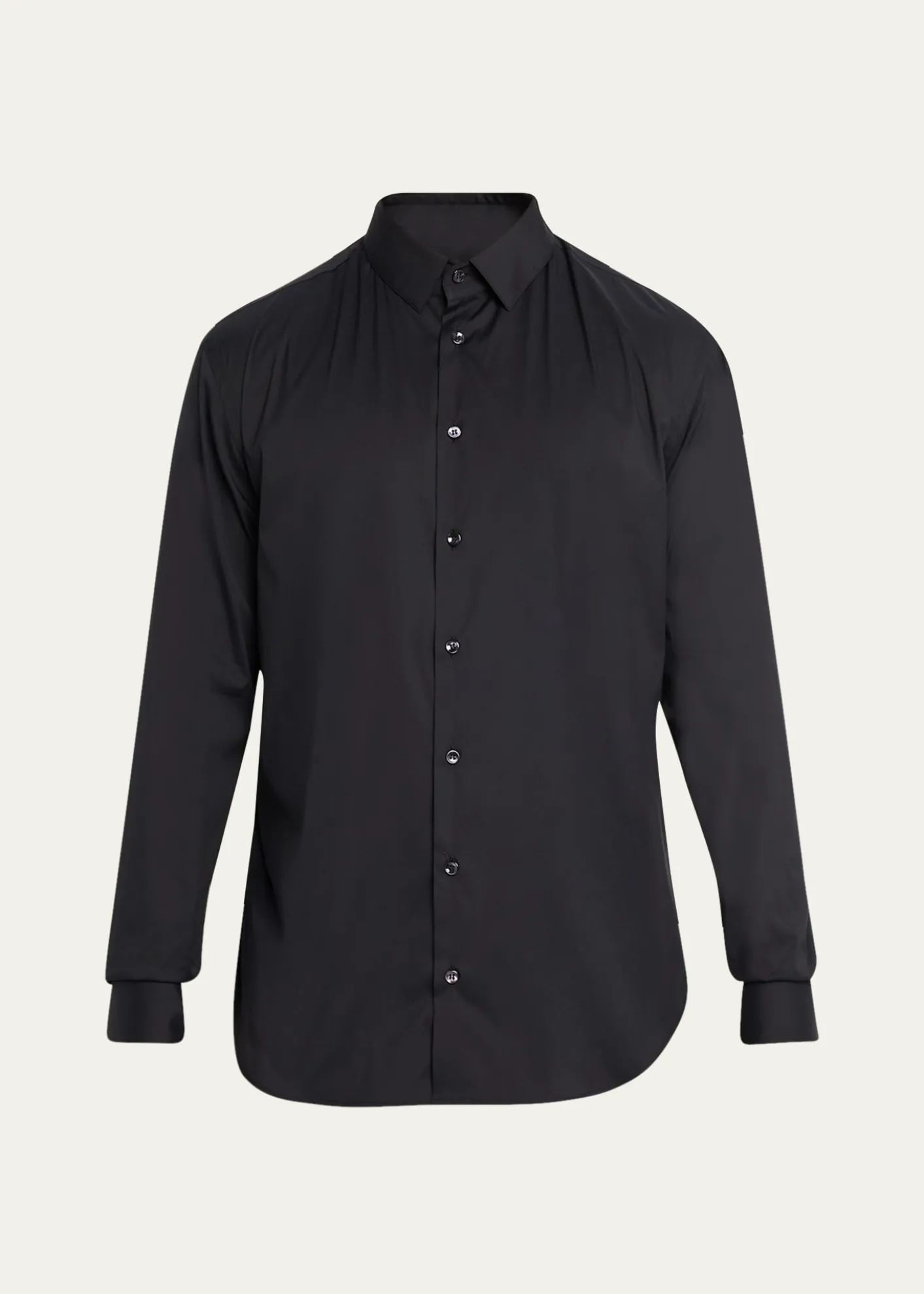 Giorgio ArmaniMen's Solid Stretch Poplin Sport Shirt