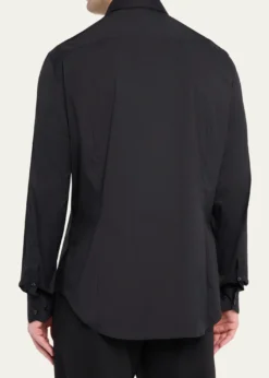 Giorgio ArmaniMen's Solid Stretch Poplin Sport Shirt