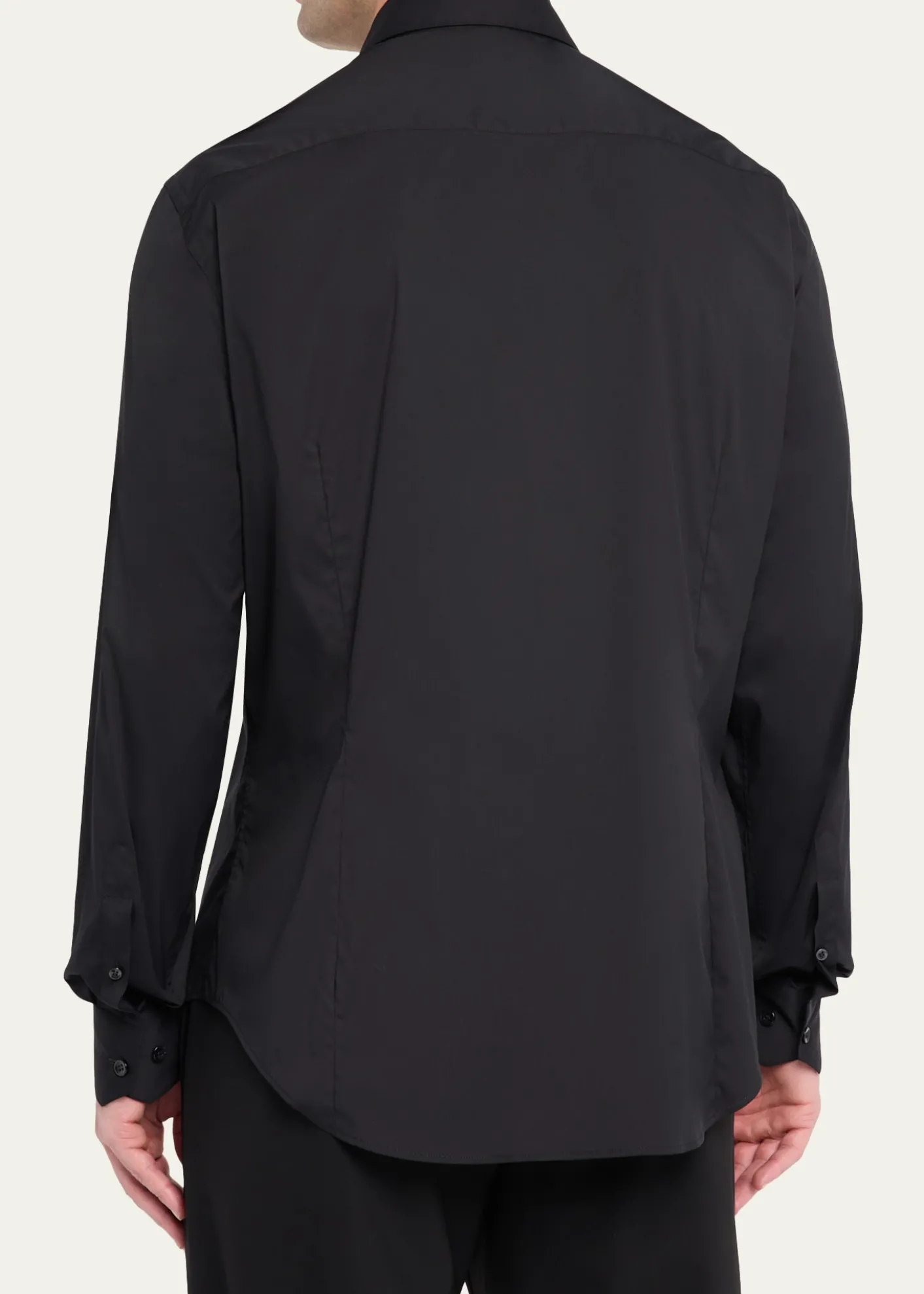 Giorgio ArmaniMen's Solid Stretch Poplin Sport Shirt