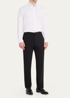 Giorgio ArmaniMen's Solid Stretch Poplin Sport Shirt