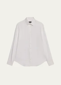 Giorgio ArmaniMen's Solid Tencel Sport Shirt
