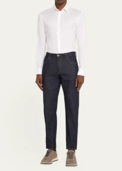 Giorgio ArmaniMen's Solid Tencel Sport Shirt