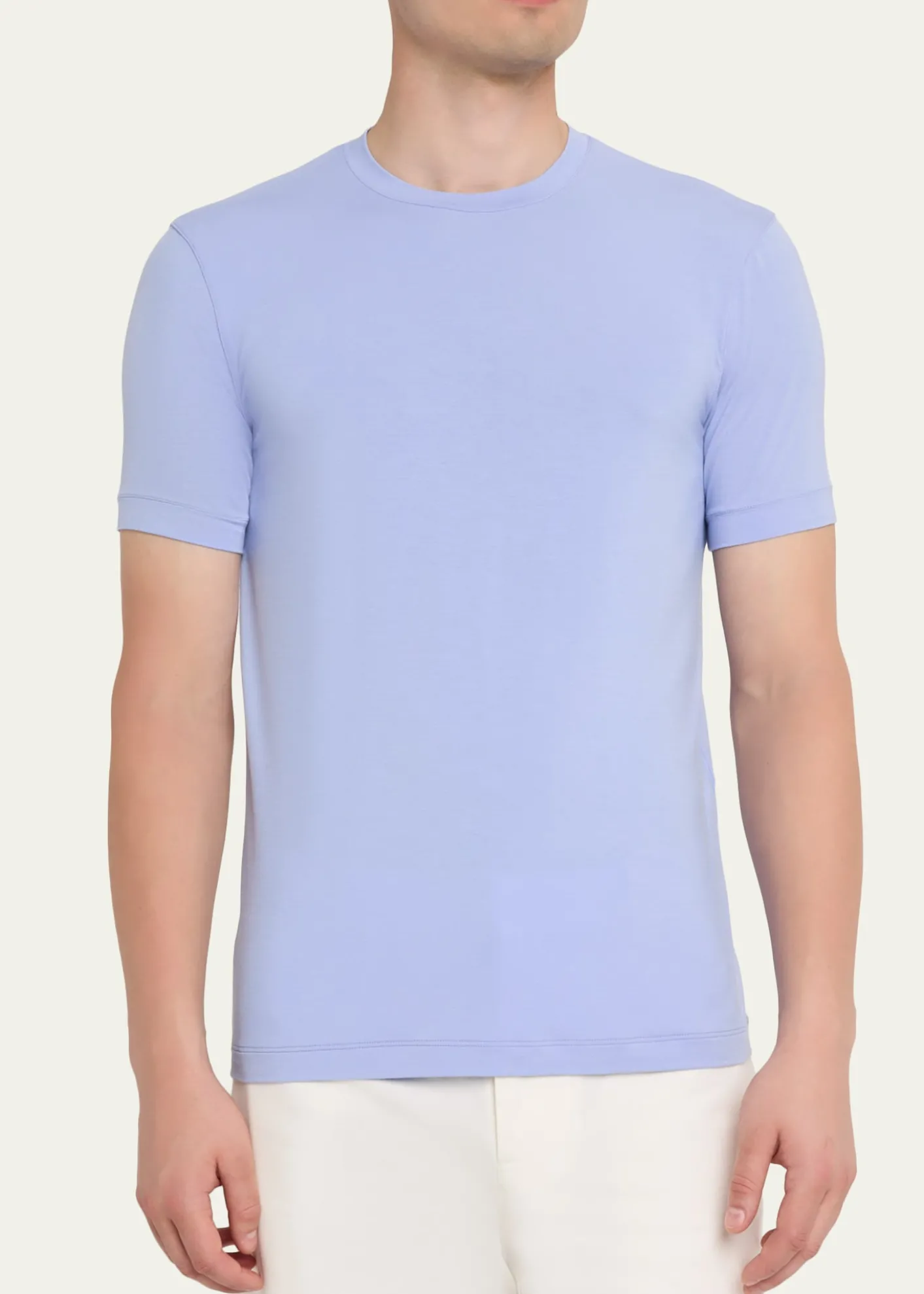 Giorgio ArmaniMen's Solid Viscose Stretch Jersey T-Shirt