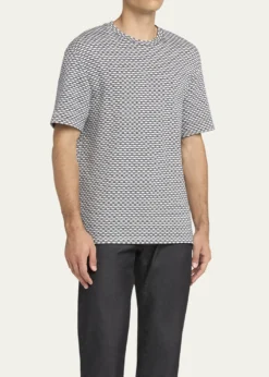 Giorgio ArmaniMen's Square Jersey Jacquard T-Shirt