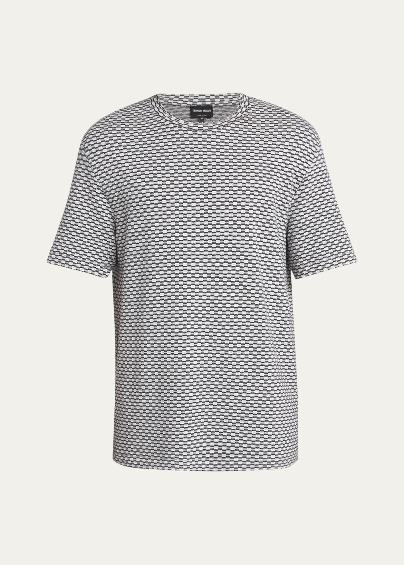 Giorgio ArmaniMen's Square Jersey Jacquard T-Shirt