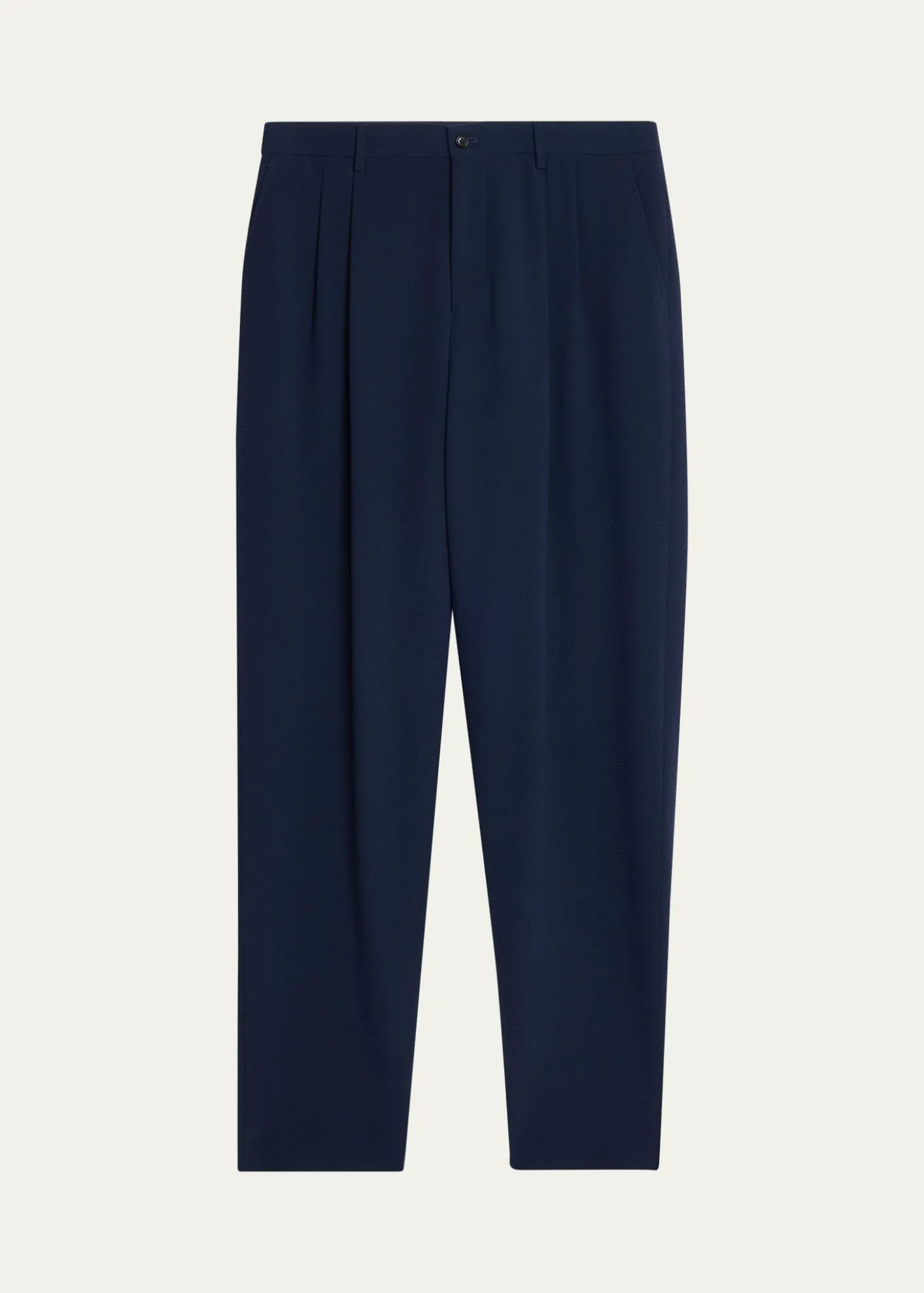 Giorgio ArmaniMen's Stretch Wool Seersucker Double-Pleat Trousers