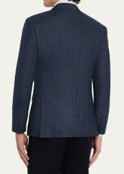 Giorgio ArmaniMen's Subtle Grid Wool Blend Sport Coat