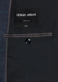 Giorgio ArmaniMen's Subtle Grid Wool Blend Sport Coat