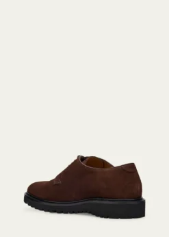 Giorgio ArmaniMen's Suede Rubber-Sole Derby Shoes