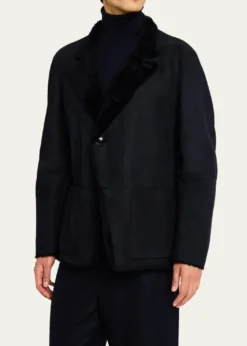 Giorgio ArmaniMen's Suede Shearling Jacket