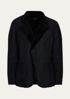 Giorgio ArmaniMen's Suede Shearling Jacket