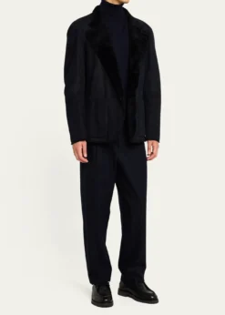 Giorgio ArmaniMen's Suede Shearling Jacket