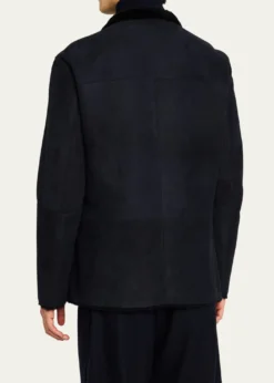 Giorgio ArmaniMen's Suede Shearling Jacket