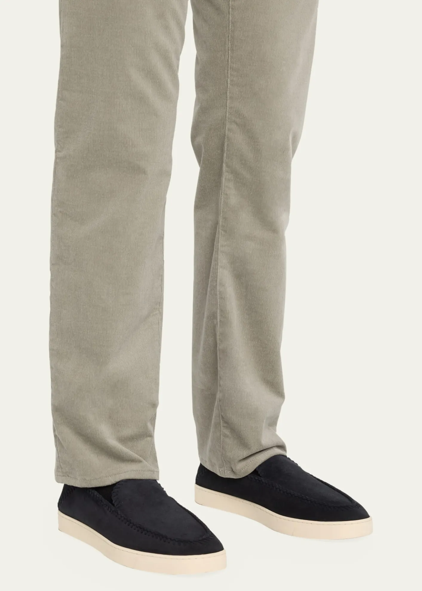 Giorgio ArmaniMen's Suede Sneaker-Sole Loafers