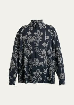 Giorgio ArmaniMen's Textured Cotton Linework Button-Down Shirt