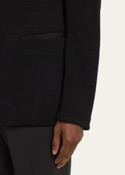 Giorgio ArmaniMen's Textured Band-Collar Blazer
