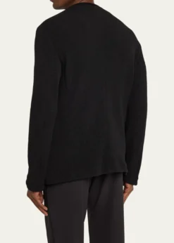 Giorgio ArmaniMen's Textured Band-Collar Blazer