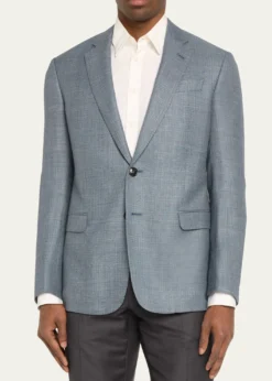 Giorgio ArmaniMen's Textured Wool-Blend Dinner Jacket