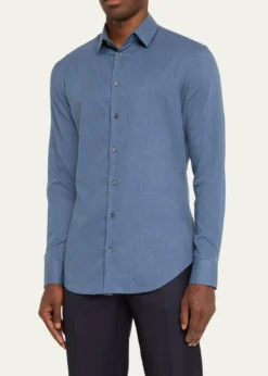 Giorgio ArmaniMen's Tonal Chevron Sport Shirt