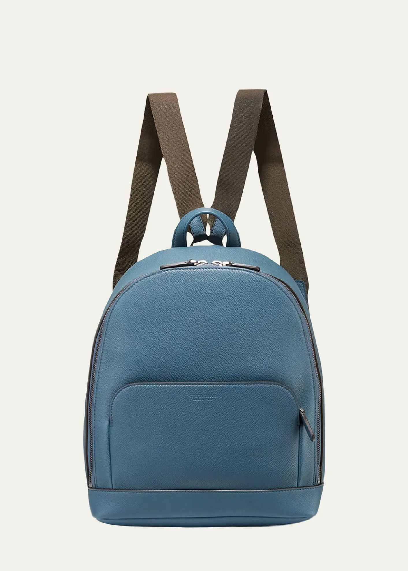 Giorgio ArmaniMen's Tumbled Calf Leather Backpack
