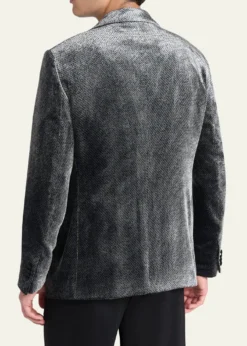 Giorgio ArmaniMen's Velvet-Effect Peak Lapel Dinner Jacket
