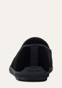 Giorgio ArmaniMen's Velvet Rubber-Sole Slipper Loafers