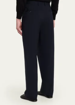 Giorgio ArmaniMen's Virgin Wool Flat Front Trousers