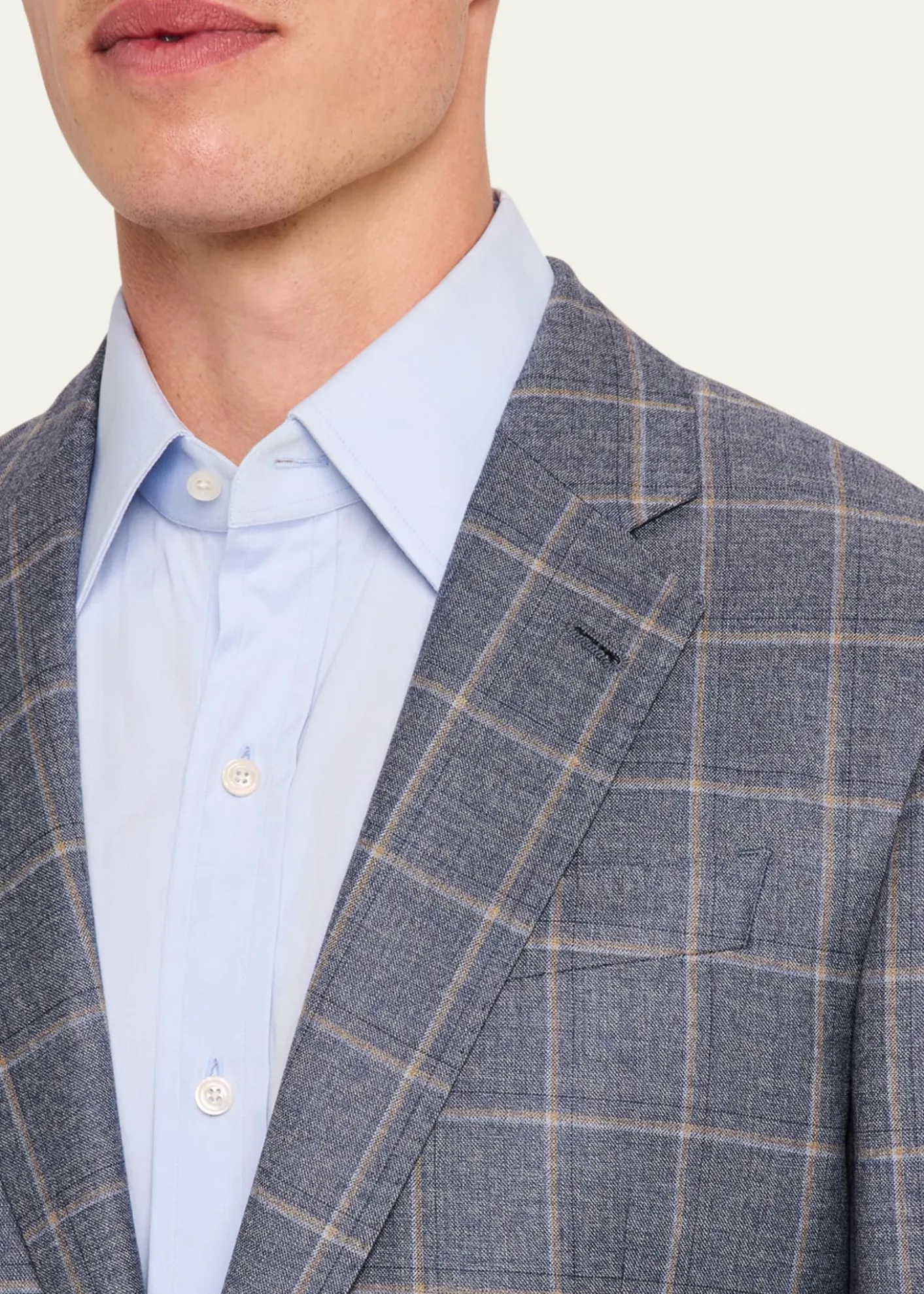 Giorgio ArmaniMen's Windowpane Sport Coat