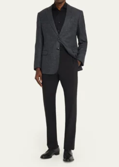 Giorgio ArmaniMen's Wool Blend Melange Two-Button Sport Coat