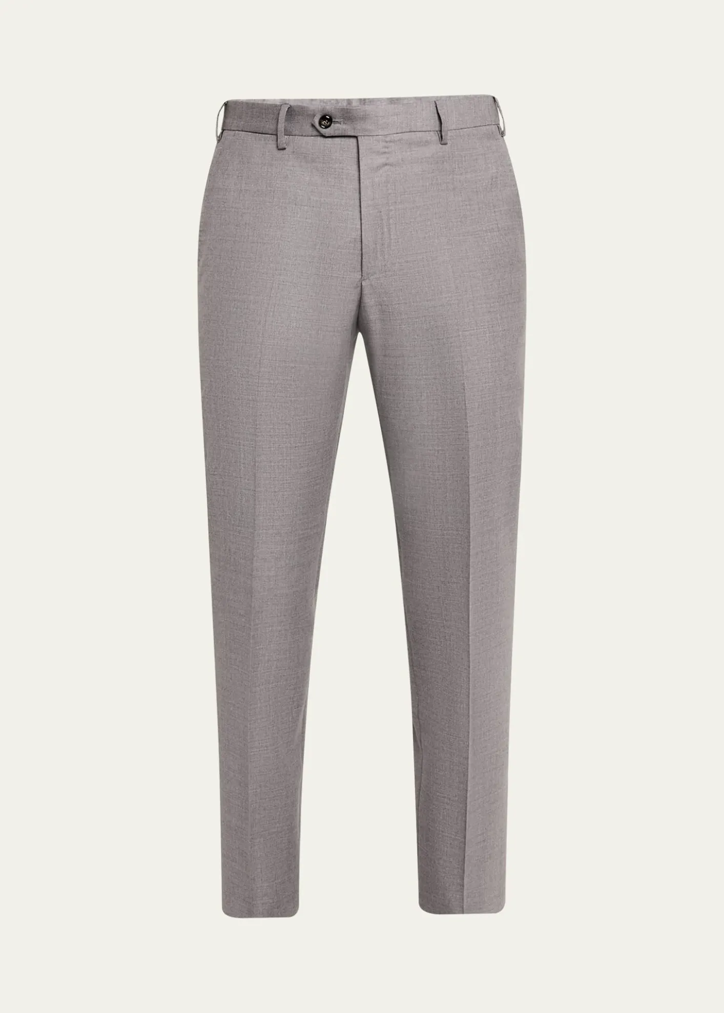 Giorgio ArmaniMen's Wool Flat-Front Trousers