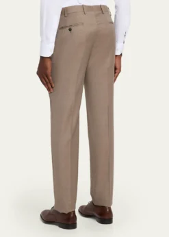 Giorgio ArmaniMen's Wool Sharkskin Flat Front Trousers