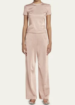 Giorgio ArmaniMetallic Short-Sleeve Bonded Jersey Tee