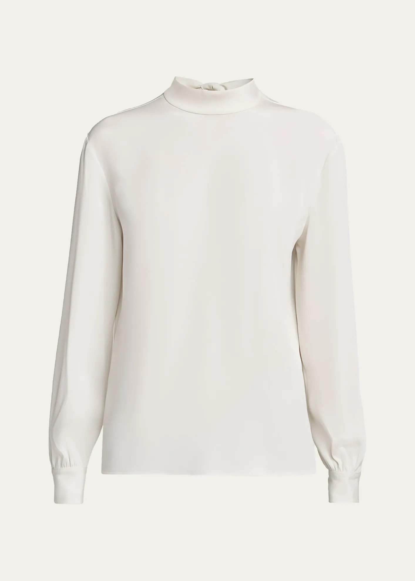 Giorgio ArmaniNeck-Tie Long-Sleeve Silk Top