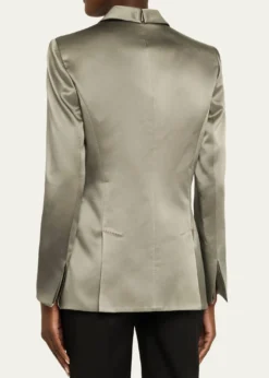 Giorgio ArmaniOmbre Satin Single-Breasted Blazer
